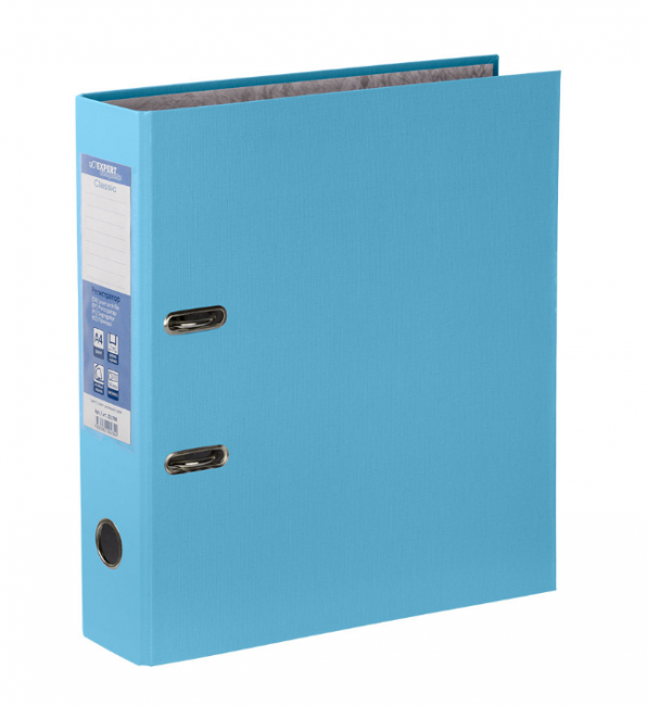 Регистратор А4 PVC ароч. механ 75 мм Expert Complete Classic, голубой/251794 (10)