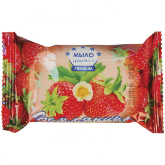 Мыло туалетное ММЗ "Земляника", флоу-пак, 75г (30)