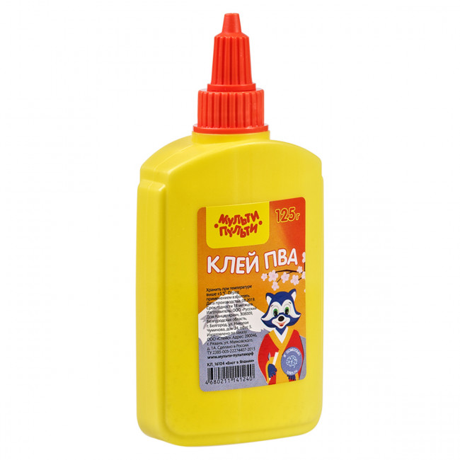 Клей ПВА Мульти-Пульти "Енот в Японии", 125г КЛ_16124