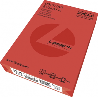 Бумага цветная для печати Lamark (CC-60) красный А4 75г 500л