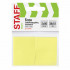 Блок самоклеящийся (стикеры) STAFF, ПАСТЕЛЬНЫЙ, 38х51 мм, 100 листов, КОМПЛЕКТ 2 штуки, желтый