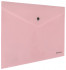 Папка-конверт с кнопкой BRAUBERG "Pastel", А4, до 100 листов, непрозрачная, персиковая, 0,18 мм