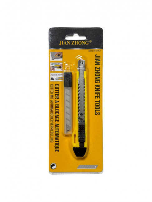 Нож канцелярский 9 мм с метал. направляющими, с запасными лезвиями 10шт, MiC/AD9951 (48) Нож канцелярский 9 мм с метал. направляющими, с запасными лезвиями 10шт, MiC/AD9951 (48)