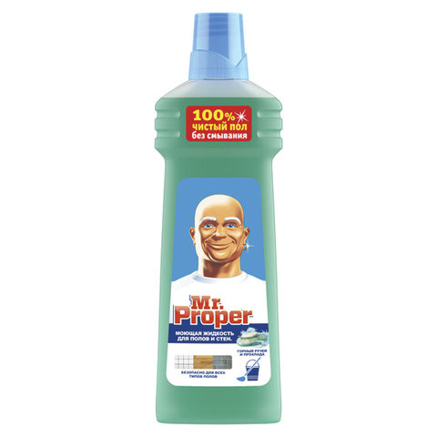 Средство для мытья пола и стен 750мл MR.PROPER (Мистер Пропер) "Горный ручей и прохлада" Средство для мытья пола и стен 750мл MR.PROPER (Мистер Пропер) "Горный ручей и прохлада"