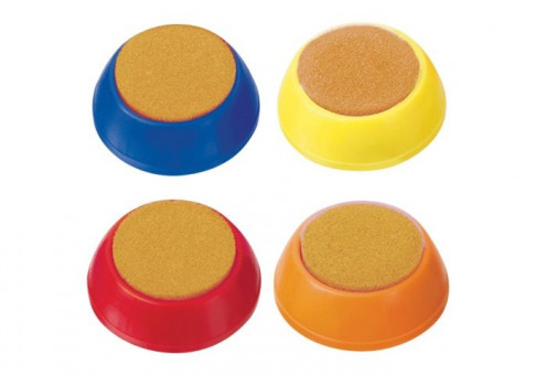 Губка для кассира СТАММ круглая, ассорти