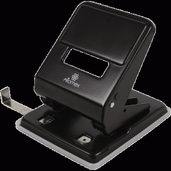 Дырокол "Attomex" (45 листов) металлический, с линейкой, в картонной коробке, черный