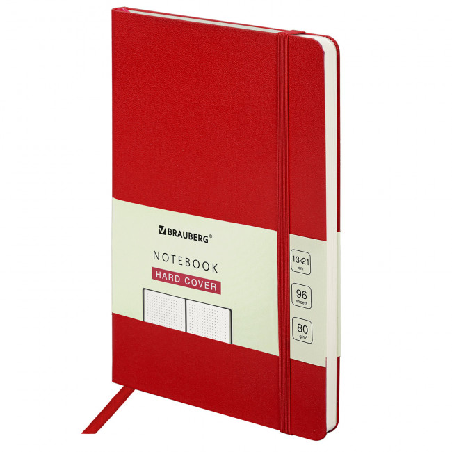 Блокнот А5 96л "Ultra" в точку, обложка балакрон, красный, BRAUBERG/113042 (15)