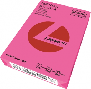 Бумага цветная для печати Lamark (FP-02) фуксия неон А4 75г 500л