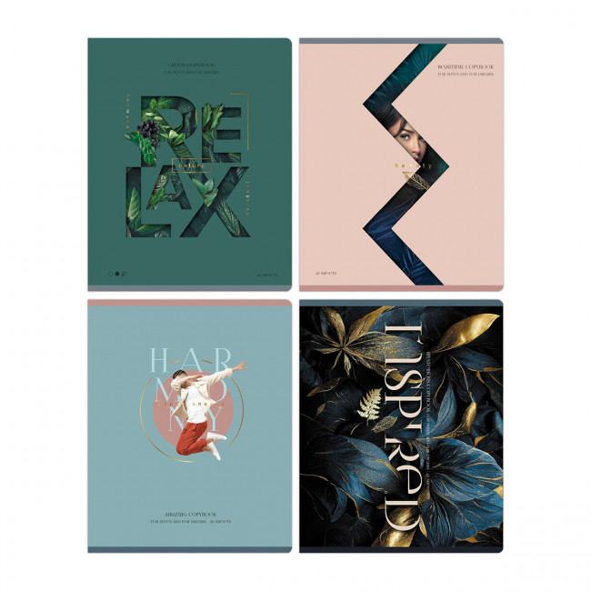 Тетрадь А5 48л клетка "Harmony" скрепка, BG/Т5ск48_лм_тф 11879-