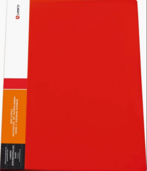 Папка с бок/прижимом 0,60 мм, корешок 17 мм, красная