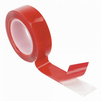 Монтажная прозрачная суперпрочная двухсторонняя лента 19 мм х 1,5 м, акриловая, 1 мм, BRAUBERG