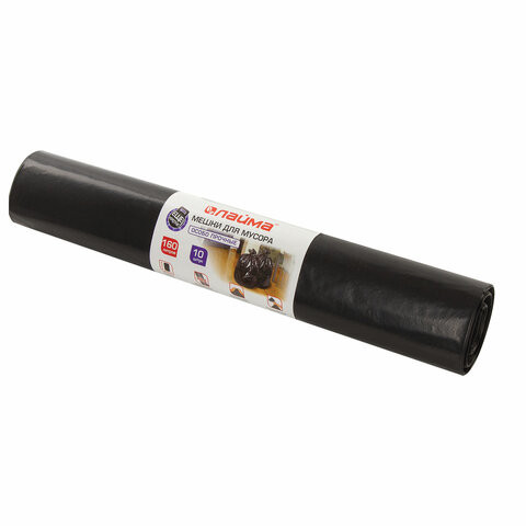 Мешки для мусора 160 л черные в рулоне 10 шт. особо прочные, ПВД 100 мкм, 90х110 см, LAIMA Мешки для мусора 160 л черные в рулоне 10 шт. особо прочные, ПВД 100 мкм, 90х110 см, LAIMA