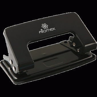 Дырокол "Attomex" (10 листов) металлический, в картонной коробке, черный