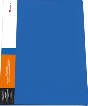 Папка с бок/прижимом 0,60 мм, корешок 17 мм, синяя