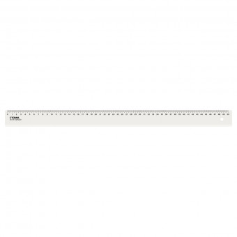 Линейка 50см СТАММ, пластиковая, прозрачная, бесцветная