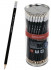 Карандаш чернографитный BRAUBERG "Style PRO", 1 шт., HB, с ластиком, корпус черный
