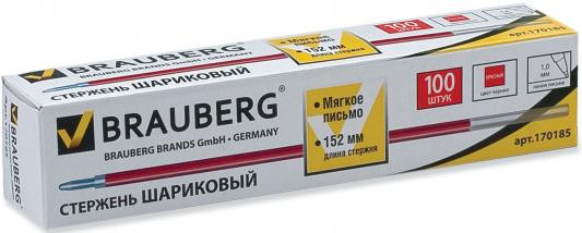 Стержень шариковый BRAUBERG 152 мм, КРАСНЫЙ, узел 1 мм, линия письма 0,5 мм