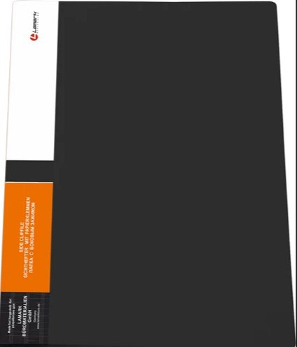 Папка с бок/прижимом 0,60 мм, корешок 17 мм, черная