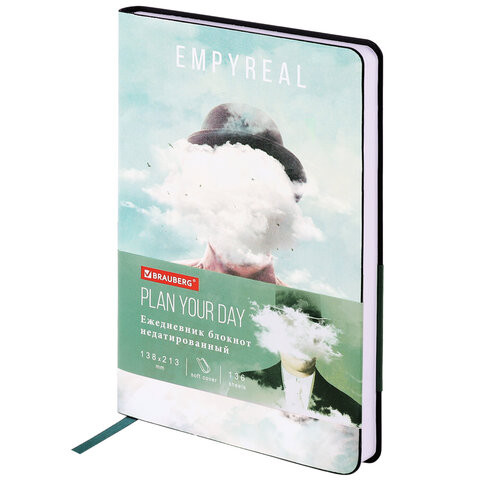 Ежедневник недатированный А5 (138х213 мм), BRAUBERG VISTA, под кожу, гибкий, 136 л., "Spirit"