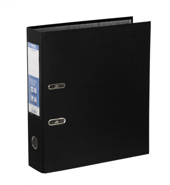 Регистратор А4 PVC ароч. механ 75 мм Expert Complete Classic, черный/ 25171 (10)