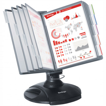 Демосистема настольная Berlingo с 10 панелями, вращающаяся