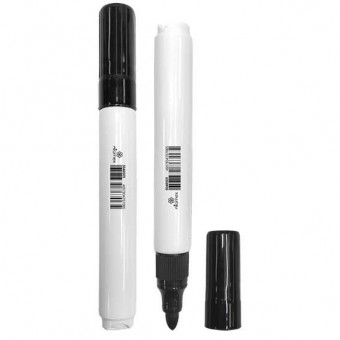 Маркер 3мм для белой доски, пулевидный наконечник, черный, Attomex (12)