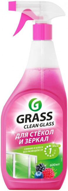 Спрей д/мытья стекол Clean Glass Grass лесные ягоды 600мл*8 Спрей д/мытья стекол Clean Glass Grass лесные ягоды 600мл*8
