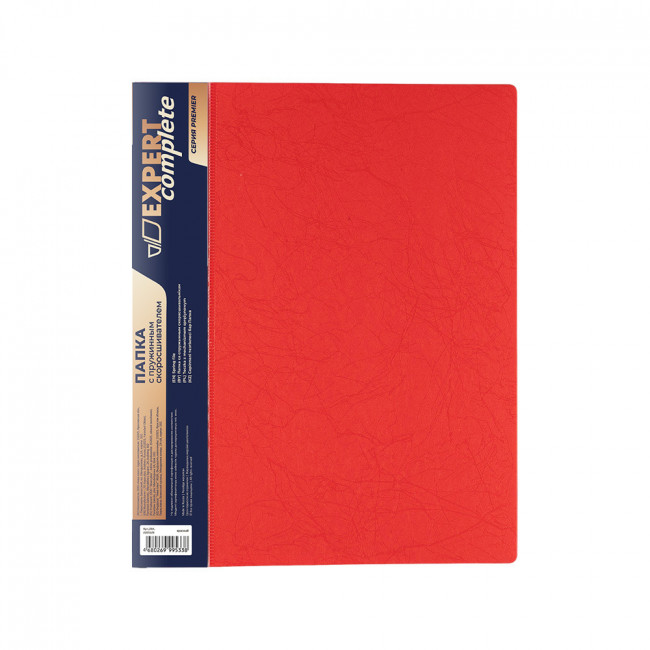 Папка пруж.скоросш. "Expert Complete" Premier A4 700 мкм 20 мм волокно. красный