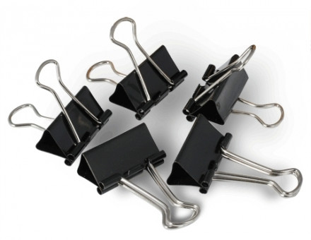 Зажимы для бумаг DOLCE COSTO черные 19 мм/12 шт