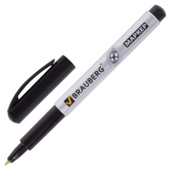 Маркер для CD и DVD BRAUBERG, ЧЕРНЫЙ, тонкий наконечник, 1 мм