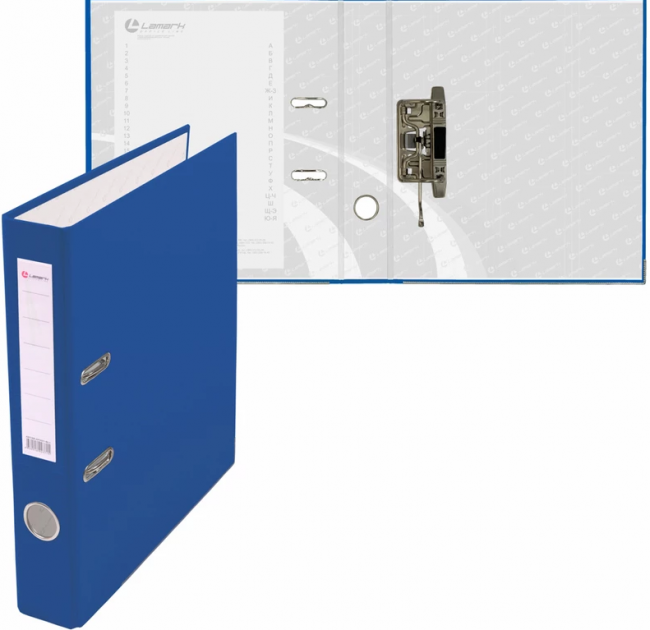 Папка-регистратор PP 50мм синий, металл.окантовка, карман, собранный, Lamark (42) Папка-регистратор PP 50мм синий, металл.окантовка, карман, собранный, Lamark (42)