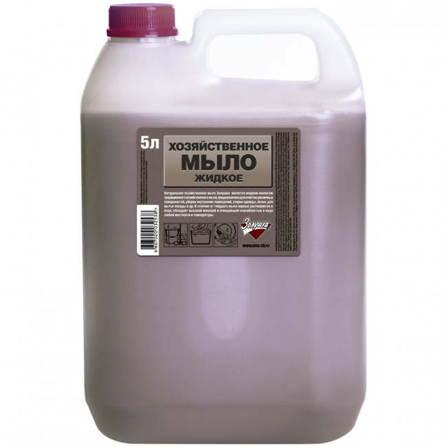 Мыло хозяйственное Золушка, жидкое, канистра, 5л (603644)