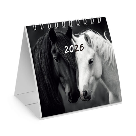 Календарь-домик настольный на гребне, 2026 г., BRAUBERG, 101х101 мм, "Символ 2026"