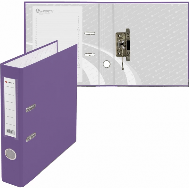 Папка-регистратор PP 50мм фиолетовый, металл.окантовка, карман, собранный.Lamark (42) Папка-регистратор PP 50мм фиолетовый, металл.окантовка, карман, собранный.Lamark (42)