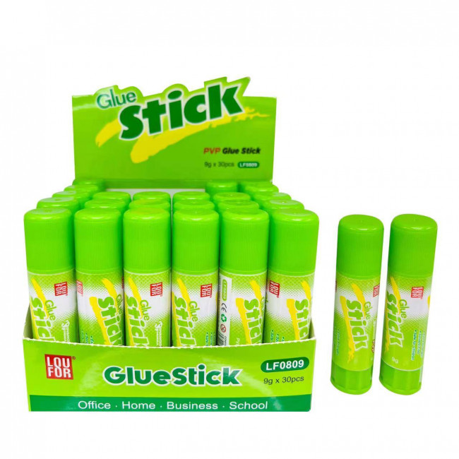 Клей-карандаш 9г. PVP LOU FOR (30/1080)