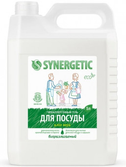 Гель для мытья посуды SYNERGETIC Алоэ-Вера, 5 л