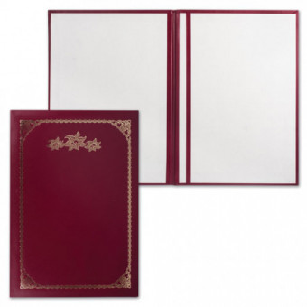 Папка адресная бумвинил с рамкой, формат А4, индивидуальная упаковка