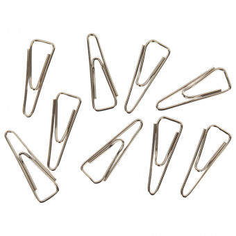 Скрепки 31 мм с загнутым краем треугольные 100 шт., оцинкованные, GLOBUS