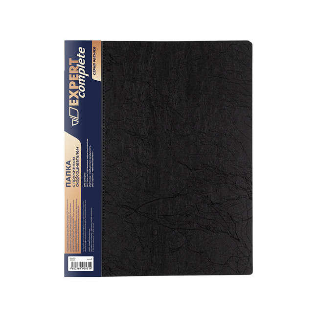 Папка пруж.скоросш. "Expert Complete" Premier A4 700 мкм 20 мм волокно. черный