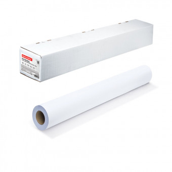 Бумага широкоформатная рулон для плоттера 610 мм х 30 м х втулка 50,8 мм, 160 г/м2, белизна CIE 146%, BRAUBERG