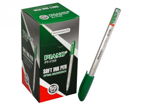Ручка шариковая "PIANO Correct", зеленая, 0.7/1.0 мм (на масл. основе) (50)