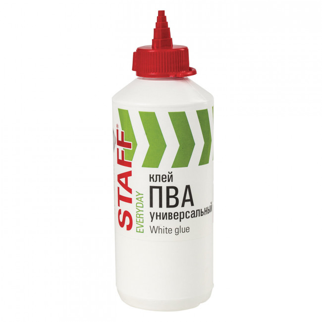 Клей ПВА универсальный 0,5 кг (бумага, картон, дерево), STAFF