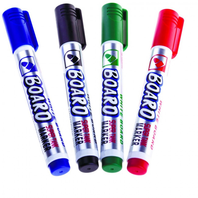 Набор маркеров для белых досок"Multi Board" 04цв., пулевидный, 3мм, Crown