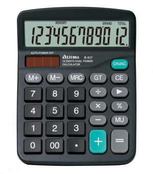 Калькулятор 12- разрядный, черный, размер - 150*120мм, Antima/B-837 (20)
