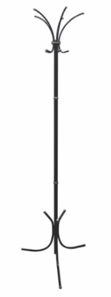 Вешалка-стойка "Нова-3", 1,84 м, основание 46х52 см, 5 крючков, металл, черная Вешалка-стойка "Нова-3", 1,84 м, основание 46х52 см, 5 крючков, металл, черная