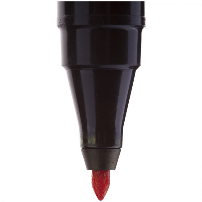 Маркер перманентный Centropen "2846" красный, пулевидный, 1мм (10)