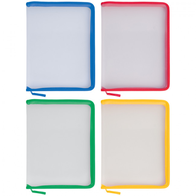 Папка на молнии Berlingo, А4, 500мкм, прозрачная, ассорти Папка на молнии Berlingo, А4, 500мкм, прозрачная, ассорти