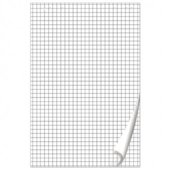 Блокнот для флипчарта BRAUBERG, 20 листов, клетка, 67,5х98 см, 80 г/м2