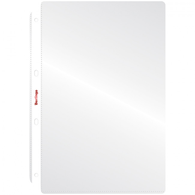 Папка-вкладыш с перфорацией Berlingo, А4, ПВХ, 180мкм, глянцевая, расширяющаяся, до 250л.