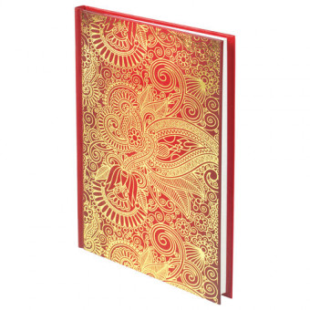 Блокнот А5 (135х206 мм), 80 л., твердый переплет, клетка, фольга, BRAUBERG, "Восточный узор"